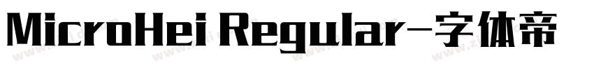 MicroHei Regular字体转换